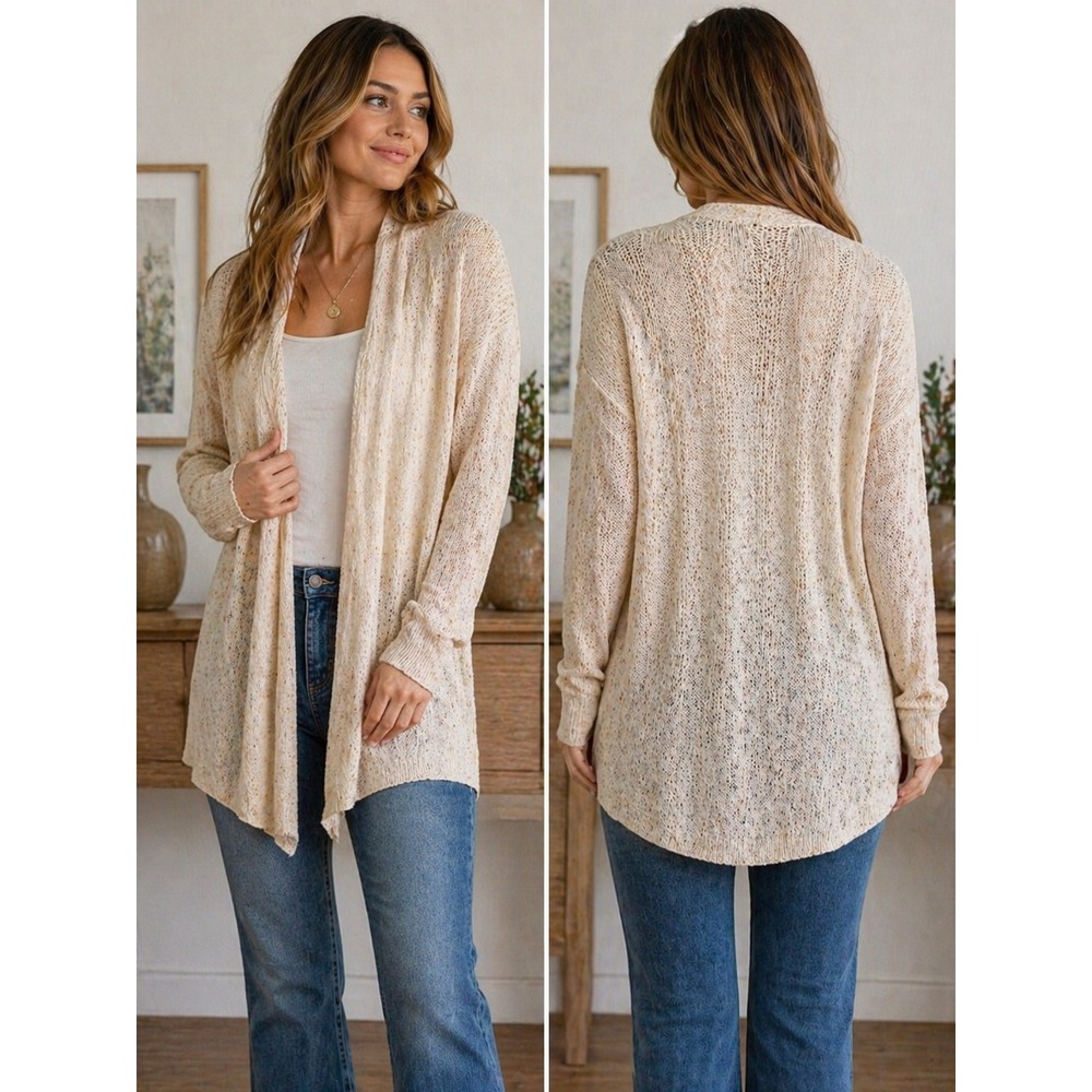 Blue Pepper (Anthropologie)  Open Knit‎ Cardigan – Wheat | Size M